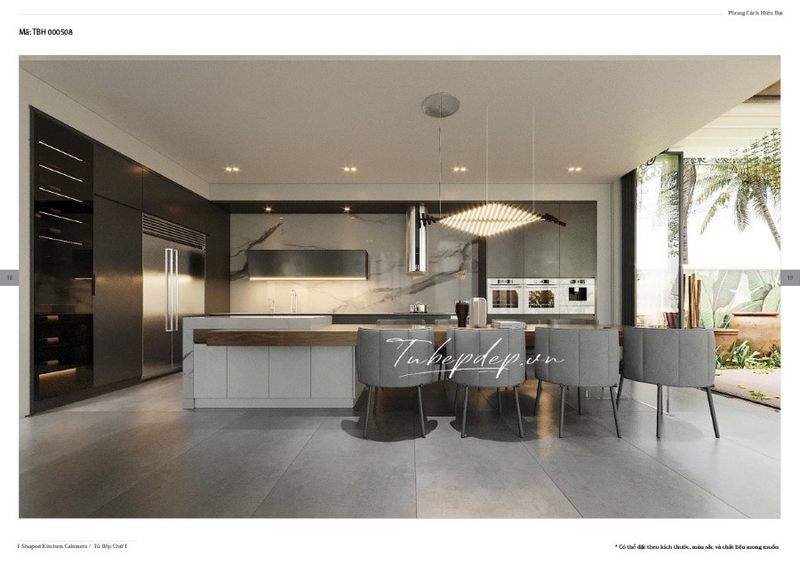 Thiết kế phòng bếp nhà phố hiện đại